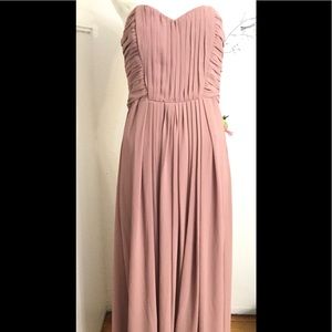 H&M Strapless Maxi Formal Pink Gown Dress 10
